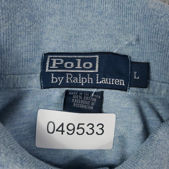Ralph Lauren Polo Shirt Mens Large Blue Pony Casual Short Sleeve * - Picture 8 of 8